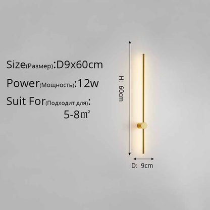 Led Wall Lamp Long Wall Light Decor