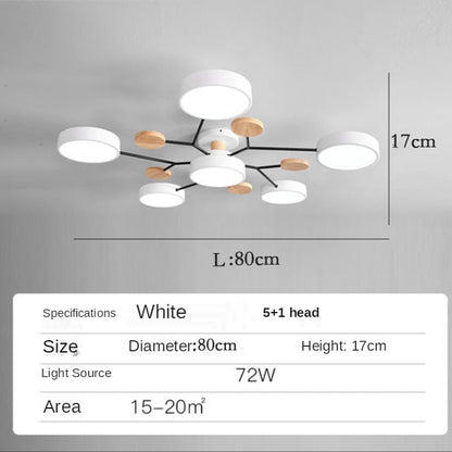 Nordic style living room ceiling chandelier LED light lamp aisle