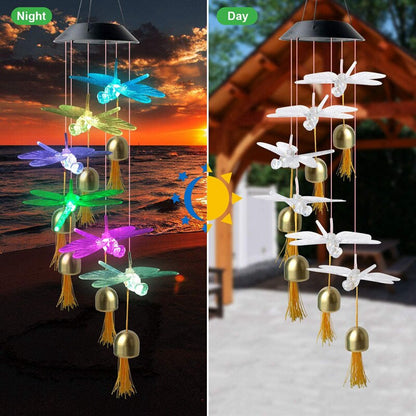 LED Solar Wind Chime Crystal Ball