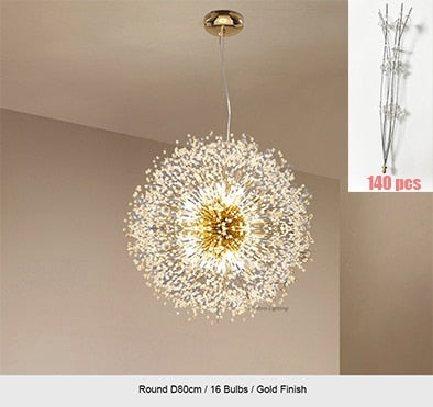 Crystal Dandelion Chandelier Lighting