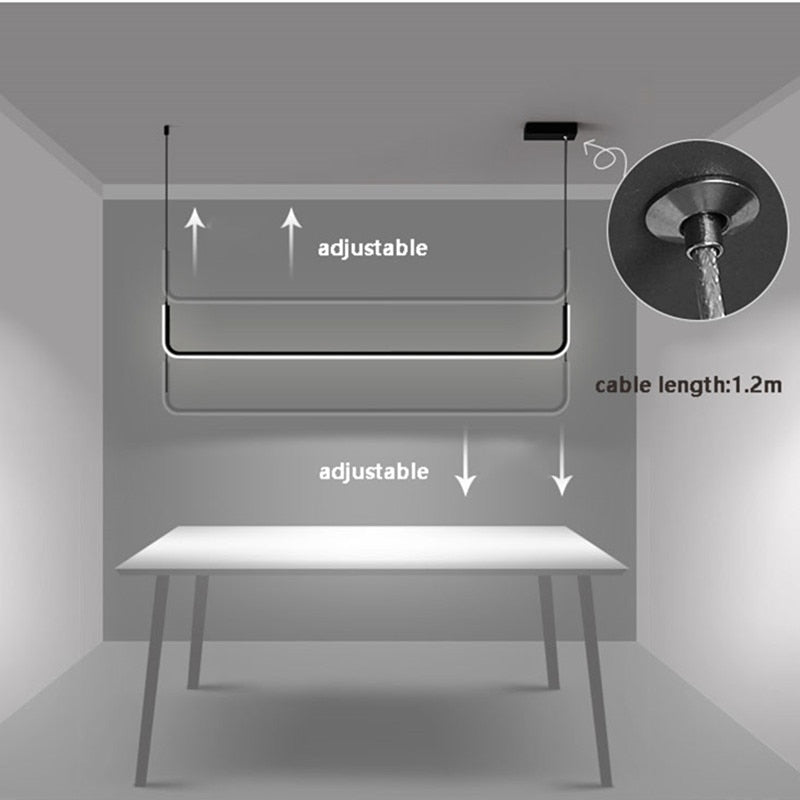 LED Ceiling Chandelier Table Dining Room