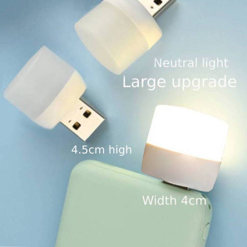 2pieces to 1piece USB Plug Lamp Computer Mobile Power