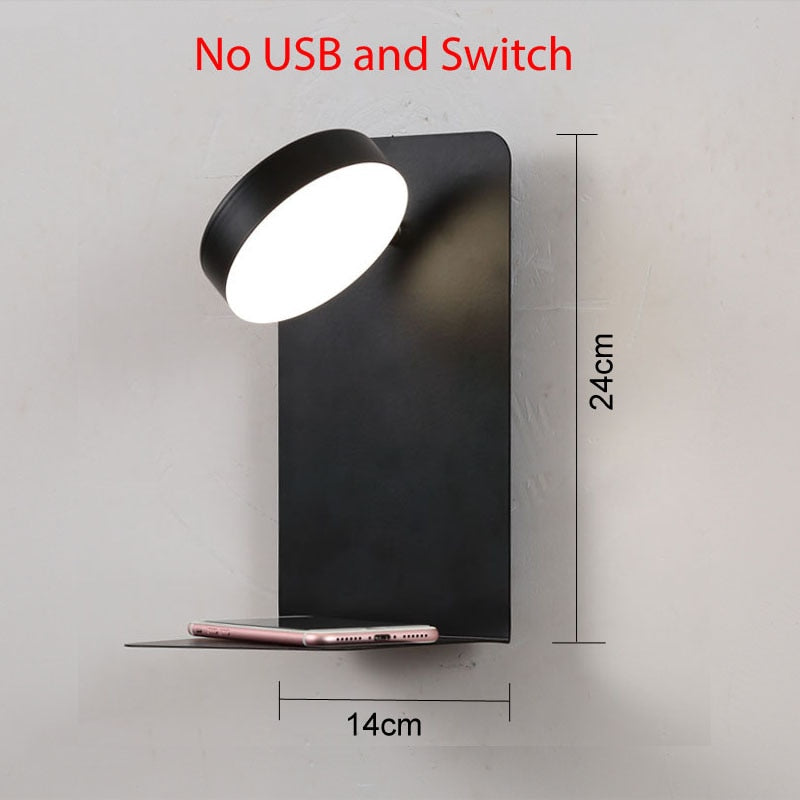 LED Wall Lights With Switch And USB