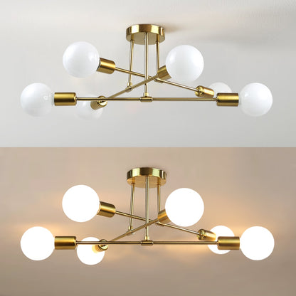 Modern LED Ceiling Lights Industrial Iron Black/Golden Nordic