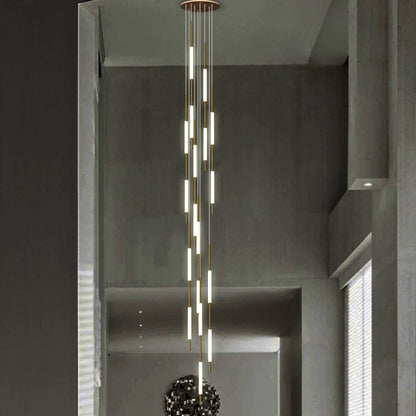 Modern branch led long line chandelier