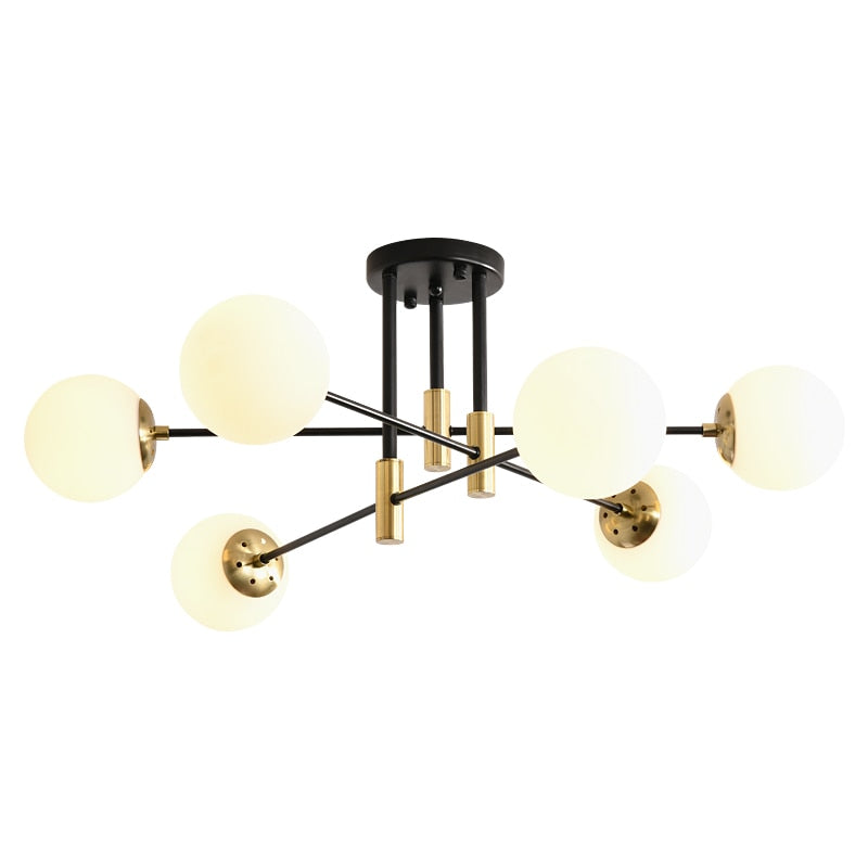 Black Gold LED Chandelier Lighting