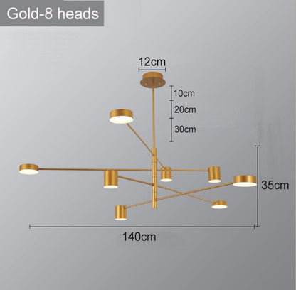 Gold Chandeliers LED Bulbs Lamp