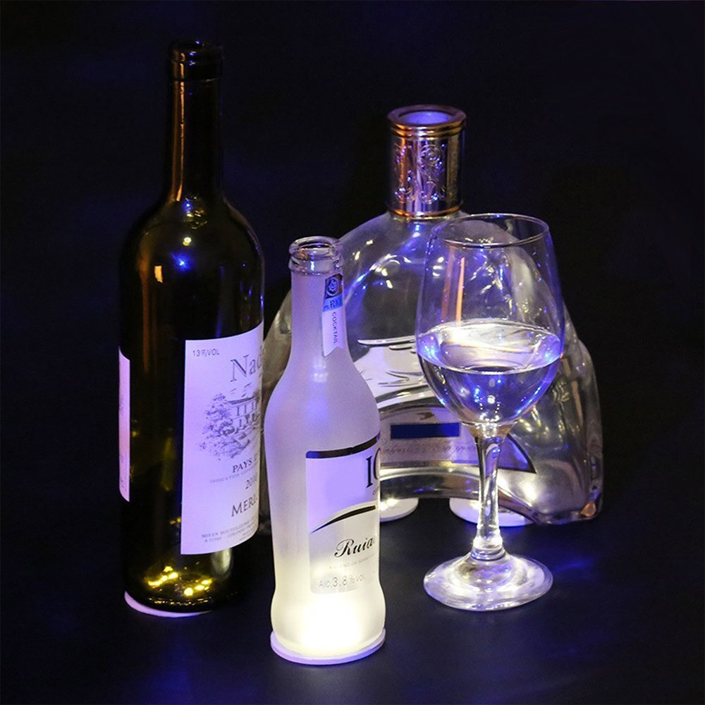 LED Bottle Light Stickers Glow Coaster