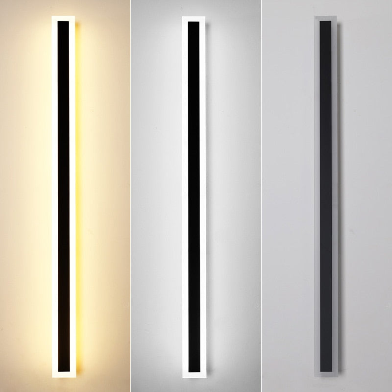 Outdoor waterproof garden decoration long strip outdoor wall lamp