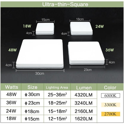 LED Ceiling Lamp in Square for living room