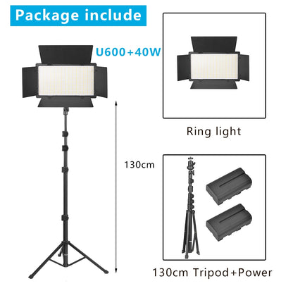 Portable Video Recording Photography Panel Lamp