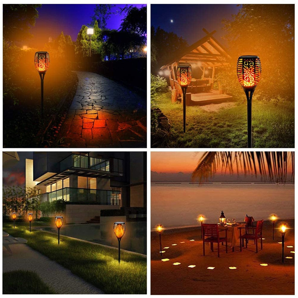 LED Outdoor Solar Flame Lamp