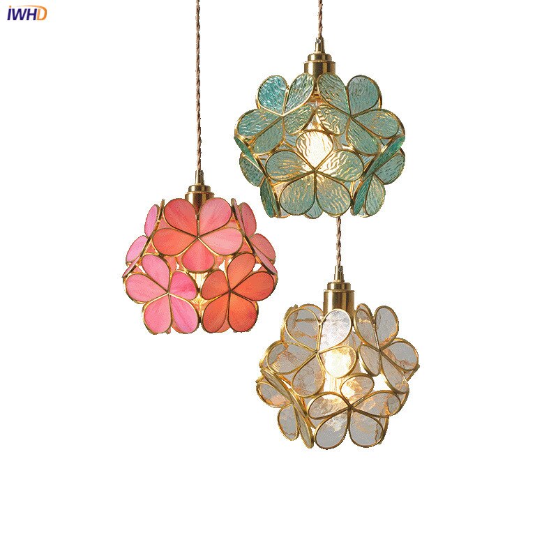 Flower Copper Pendant Lighting Fixtures