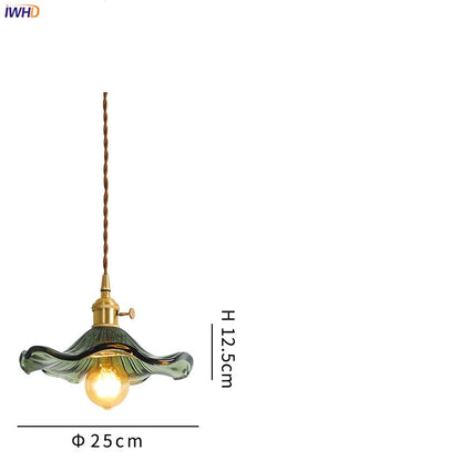 Colorful Glass Copper Hanging Lamp Lights