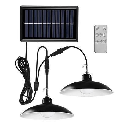 LED Solar Pendant Lights Double