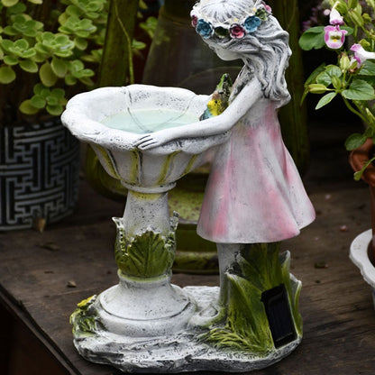 Solar Light Angel Figure Sculpture Decor