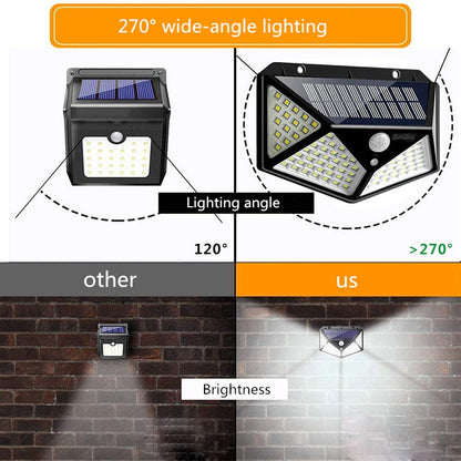 LED Solar Wall Lamp PIR Motion Sensor