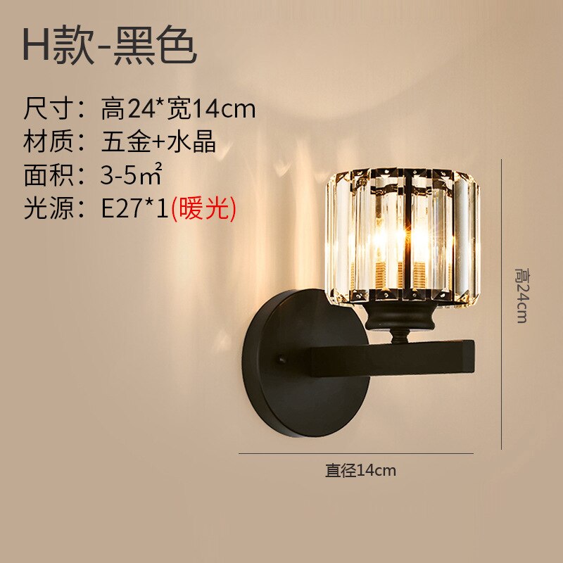 Crystal Wall Lamp Light Luxury Post Modern