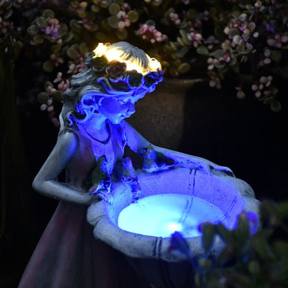 Solar Light Angel Figure Sculpture Decor