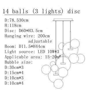 Bubble Chandelier Customized Living room