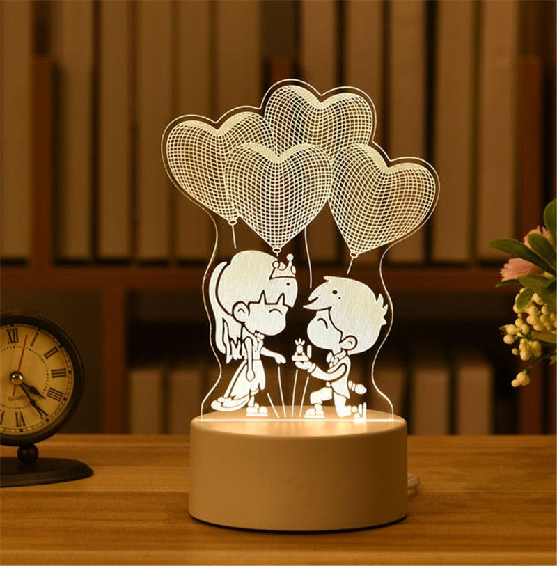 Lamp Acrylic LED Night Lights Decoration