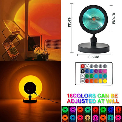 Sunset Lamp Rainbow Projector Night Light Sunset Projection Led Desk Lamp