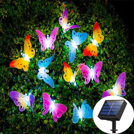 Garden Solar Lamp Butterfly String Lights