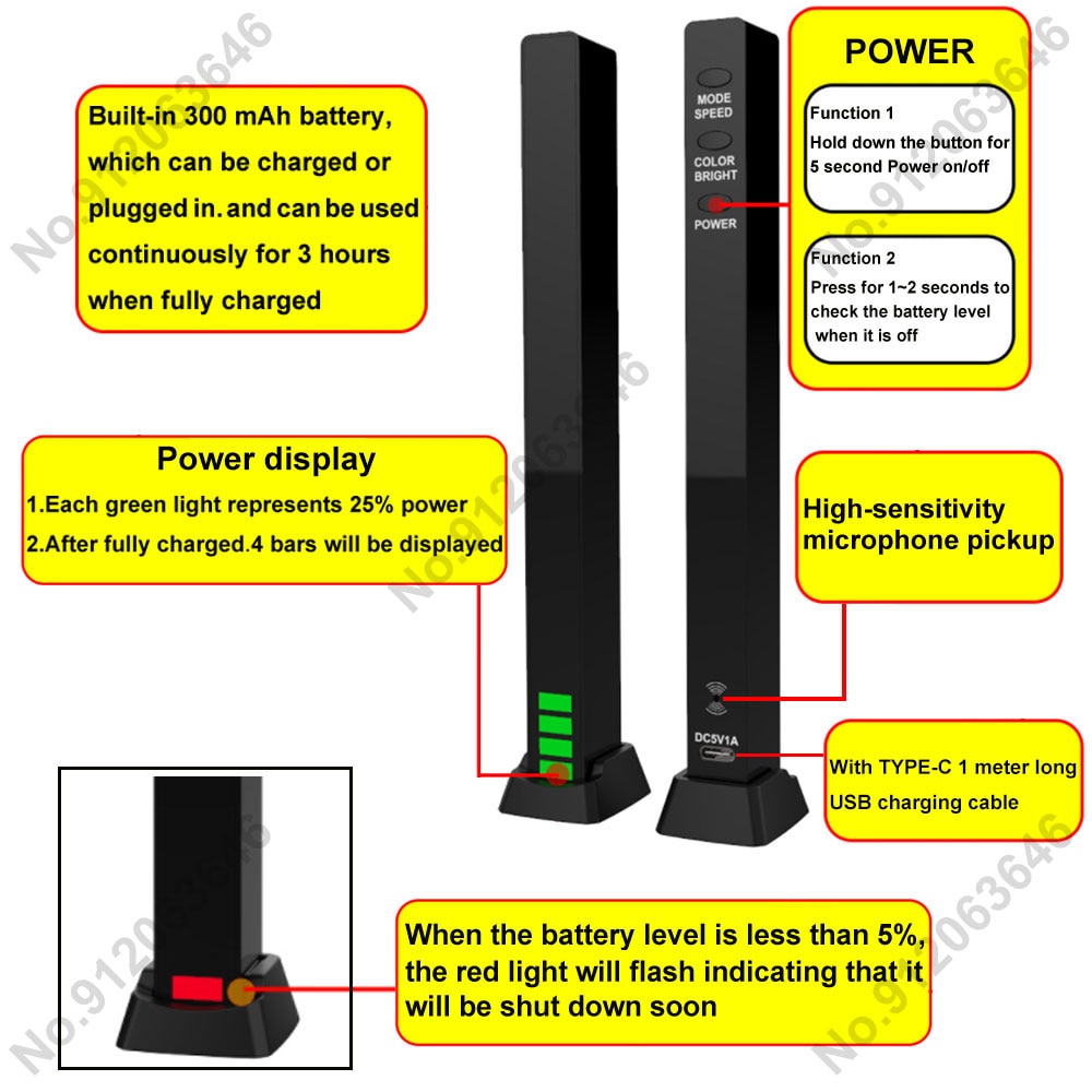 RGB Sound Control LED Light App Control