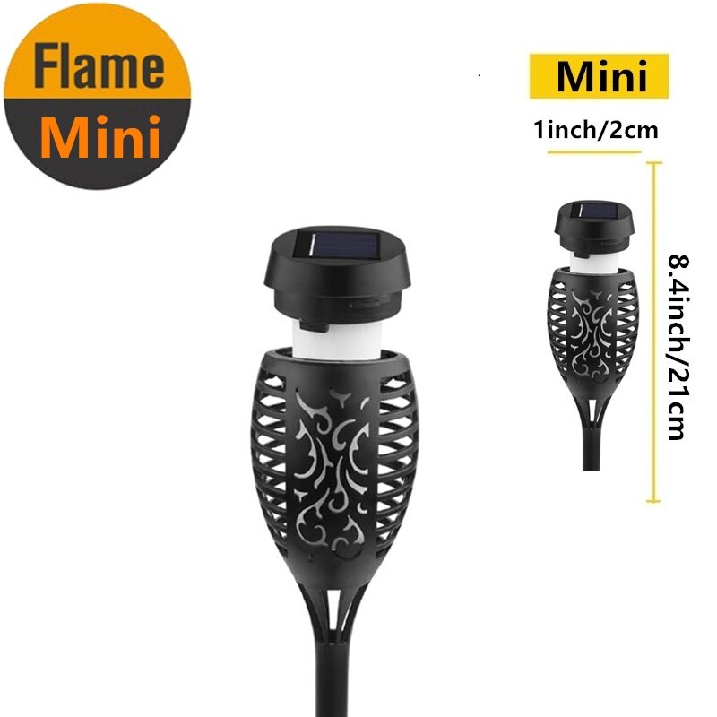 LED Solar Flame Light Garden Lamp