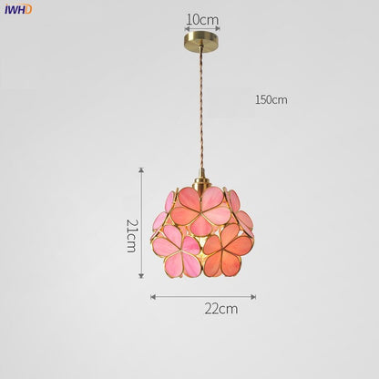 Flower Copper Pendant Lighting Fixtures