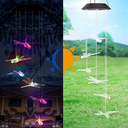 LED Solar Wind Chime Crystal Ball