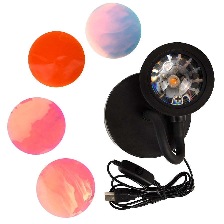 USB Sunset Lamp Sunset Projector Mood Light