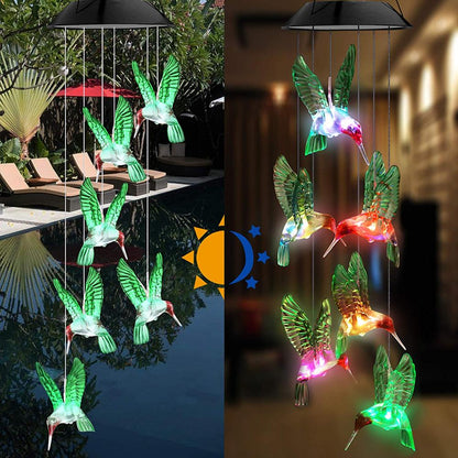 LED Solar Wind Chime Crystal Ball