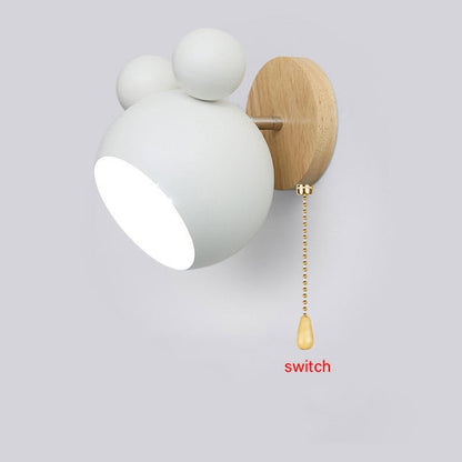 Wooden Wall Lamps Cute Cartoon