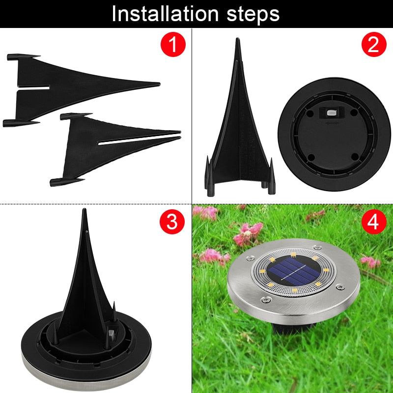 LED Outdoor Solar Garden Lights Waterproof