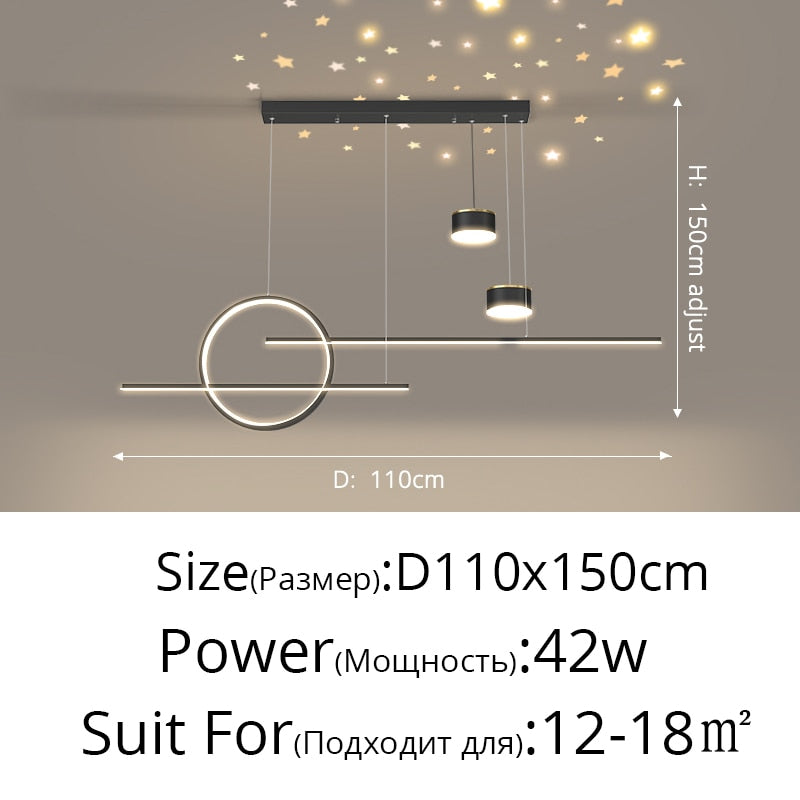 Nordic Starry Light Modern Luxury Dining Room Lamp