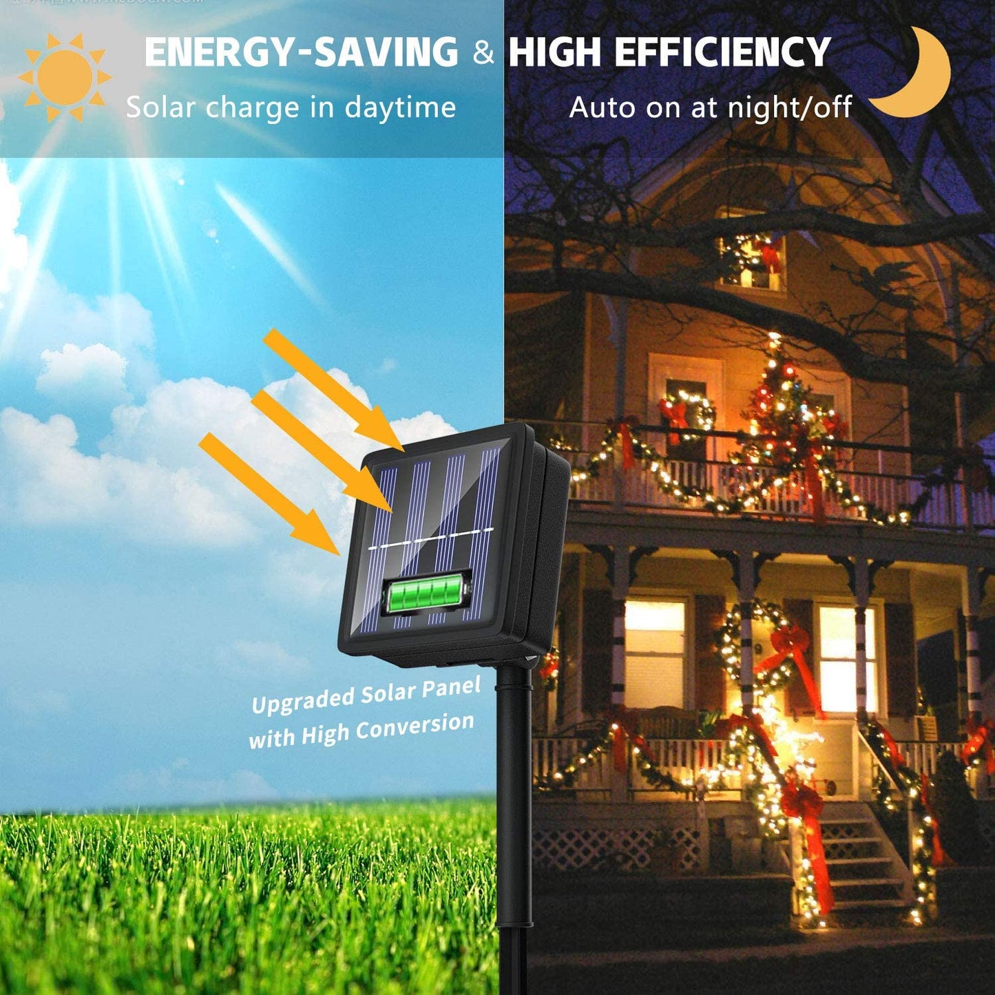 New Year Solar Lamp LED Outdoor