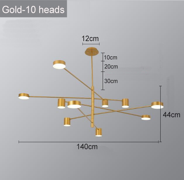 Gold Chandeliers LED Bulbs Lamp