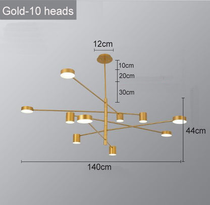 Gold Chandeliers LED Bulbs Lamp