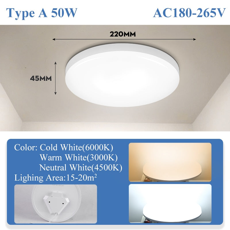 Ultra Thin Led Ceiling Lamp White