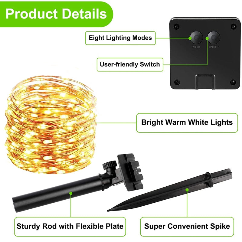 Solar LED Lamp Outdoor LED String Lights