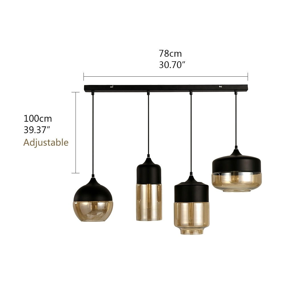 Glass Pendant Lamp Fixtures LED lights