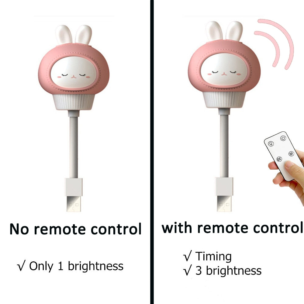 Cute Cartoon Night Lamp Bear Remote Control