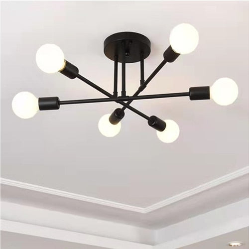 Modern LED Ceiling Lights Industrial Iron Black/Golden Nordic