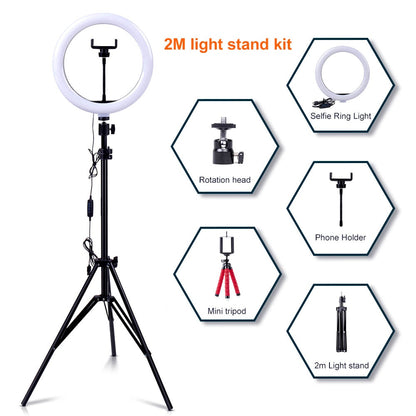 Ring Lamp with tripod Dimmable Selfie