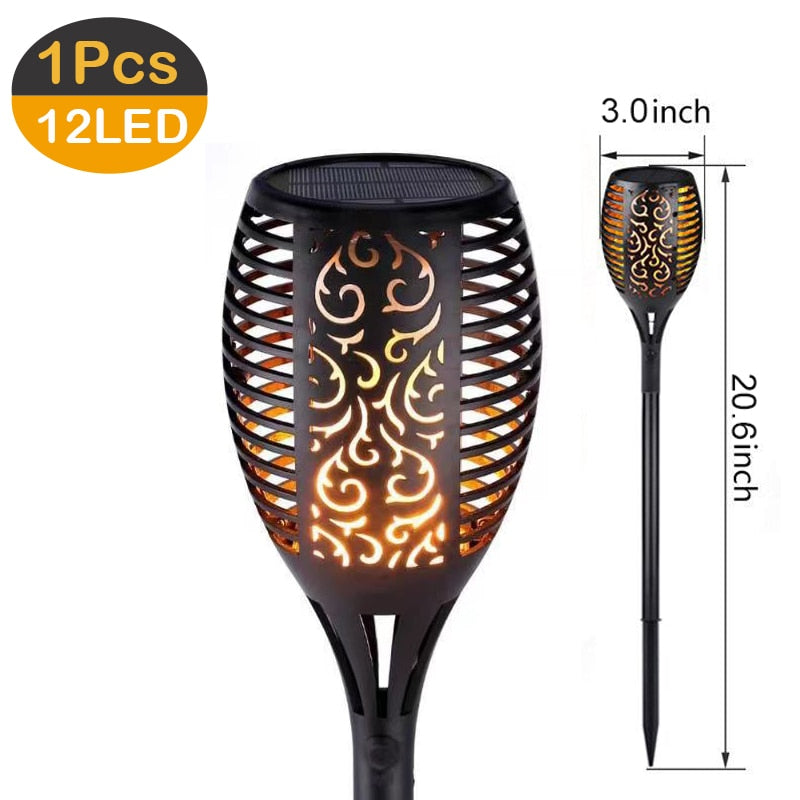 Solar LED Flame Torch Light Outdoor