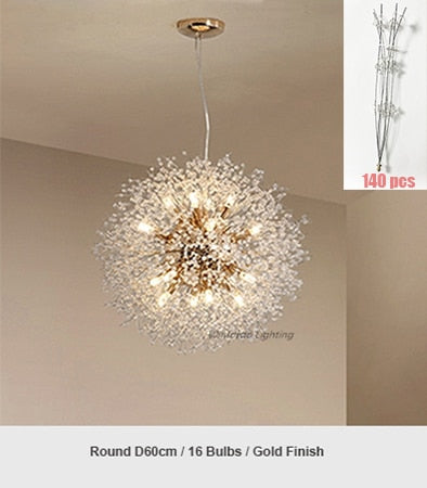 Crystal Dandelion Chandelier Lighting