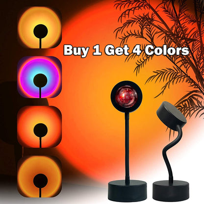 USB Sunset Lamp Sunset Projector Mood Light