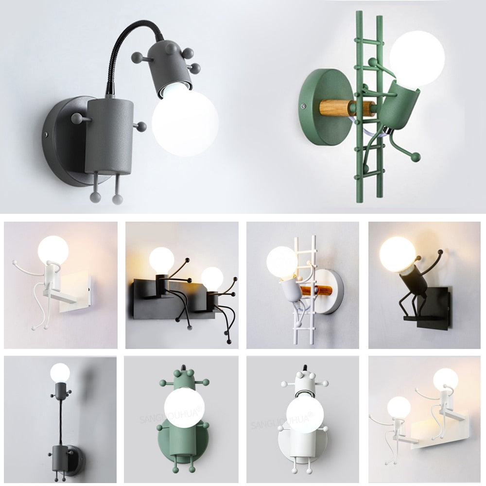 Nodic LED Wall Lamp American Industrial Style Iron