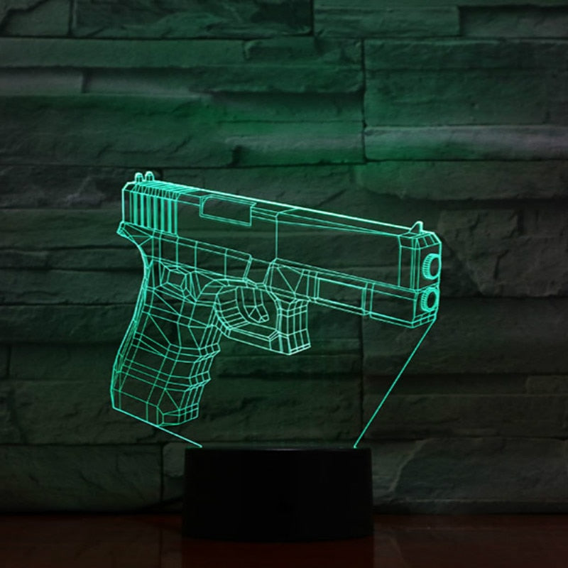 Rifle RGB Night Lights Gamer Decoration